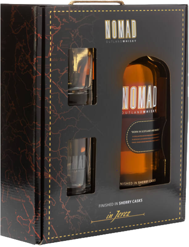 Nomad Outland Whisky w pudełku z dwoma kileiszkami